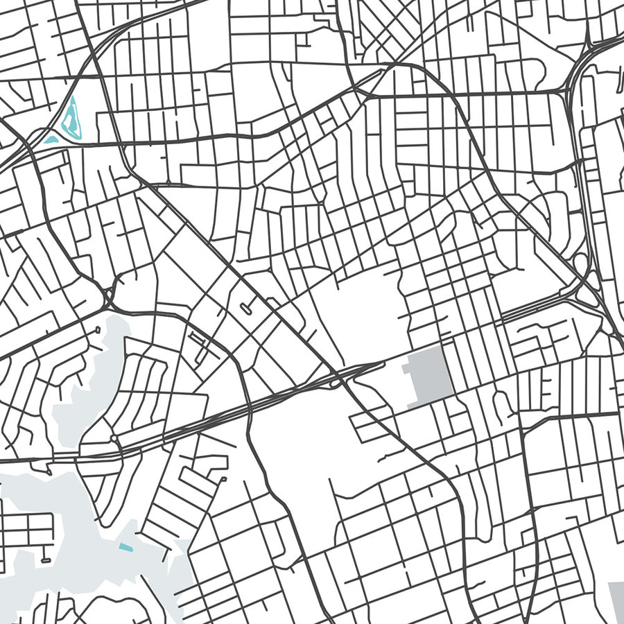 Modern City Map of Arlington, VA: National Cemetery, Pentagon, White House, Washington D.C.