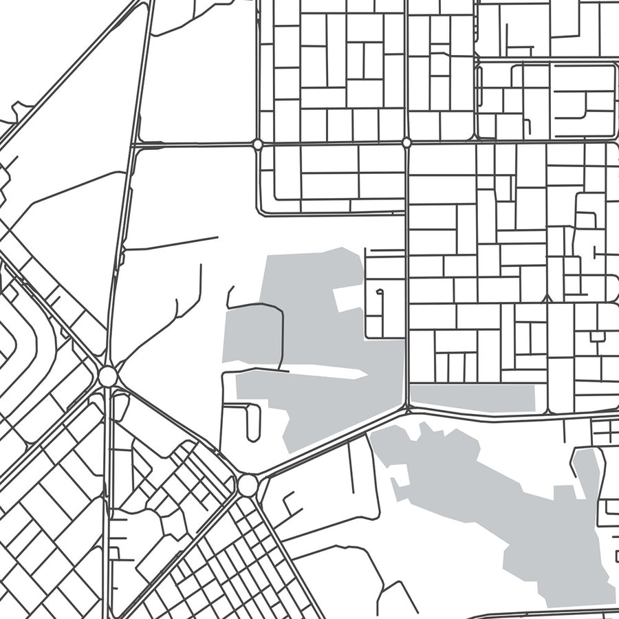 Plan de la ville moderne de Fujairah, Émirats arabes unis : forts, musées et littoral