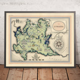 Vecchia mappa della Lombardia di De Agostini, 1938: Milano, Bergamo, Brescia, Lago di Como, Parco Nazionale dello Stelvio 