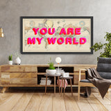 Mapa de Arte Pop Personalizado: Arte de Palabras Estilo Serigrafía 
