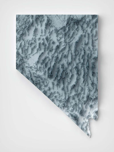 Mapa de Relieve Topográfico 3D de Nevada 