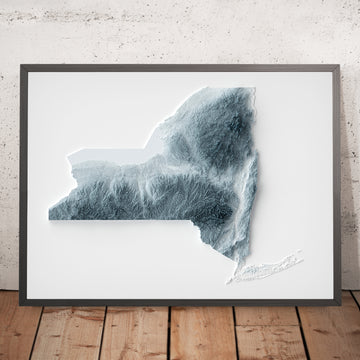 Topografische 3D-Reliefkarte von New York 