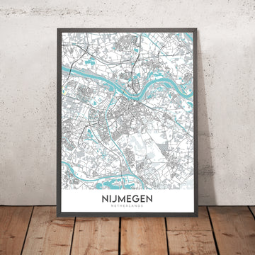 Mappa della città moderna di Nijmegen, Paesi Bassi: Museo dell&