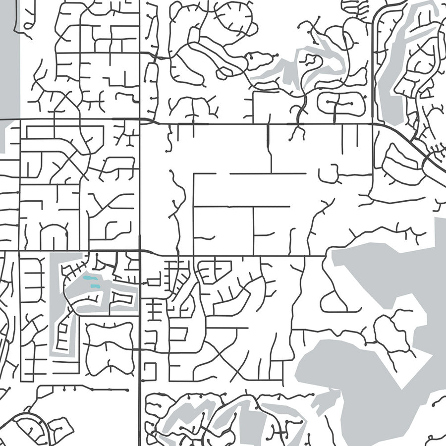 Modern City Map of Scottsdale, AZ: Downtown, Old Town, Scottsdale Stadium, Scottsdale Fashion Square, Loop 101