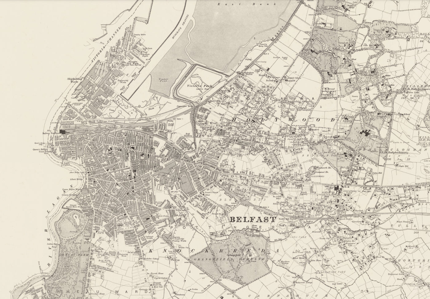 Personalised Old Map of Belfast