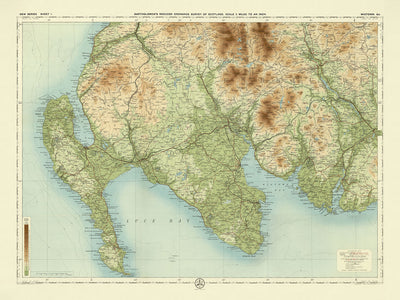 Alte OS-Karte von Wigtown, Wigtownshire von Bartholomew, 1901: Stranraer, Luce Bay, Rhins, Mull, Cree, Eisenbahnen