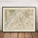Alte Ordnance Survey-Karte, Blatt 103 - Stroud & Chepstow, 1925: Lydney, Thornbury, Coleford, Dursley, Cotswolds AONB 
