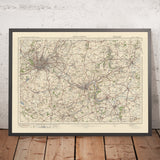 Mappa dell'Ordnance Survey Antica, Foglio 111 - Bath & Bristol, 1925: Chippenham, Trowbridge, Corsham, Melksham, Cotswolds AONB 