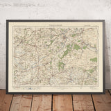 Mappa dell'Ordnance Survey, Foglio 121 - Wells & Frome, 1925: Warminster, Westbury, Gillingham, Shepton Mallet, Cranborne Chase AONB 