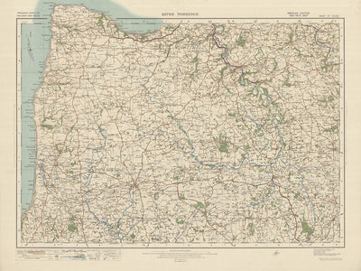 Old Ordnance Survey Map, Blatt 127 – River Torridge, 1925: Holsworthy, Bude, Great Torrington, Hatherleigh, Hartland Devon Heritage Coast