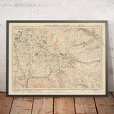 Alte Ordnance Survey-Karte, Blatt 13 - Kirkby Stephen & Appleby, 1925: Brough, Shap, Tebay, Morland, Nord-Penninen AONB 