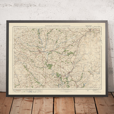 Old Ordnance Survey Map, Blatt 137 – Dartmoor, Tavistock & Launceston, 1925: Okehampton, Callington, Gunnislake, Yelverton, Tamar Valley AONB
