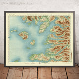 Alte OS-Karte von Mallaig, Inverness-shire von Bartholomew, 1901: Isle of Skye, Loch Morar, Cuillin Hills, Glenfinnan, Sound of Sleat, Knoydart 