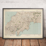Mappa dell'Ordnance Survey, Foglio 143 - Truro, 1919-1926: Newquay, St Austell, Roche, Bodmin, Fiume Fal, Collina Carn Brea e Goss Moor 