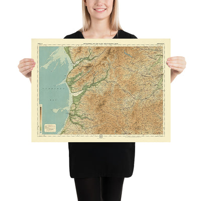 Alte OS-Karte von Aberystwyth, Ceredigion von Bartholomew, 1901: Aberystwyth, Cardigan Bay, Plynlimon, Strata Florida Abbey, Devil's Bridge, Cambrian Mountains