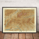 Old OS Map of Braemar and Blair Atholl by Bartholomew, 1901: Cairngorms, Ben Macdui, River Dee, Loch Tummel, Balmoral Castle