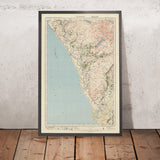 Antiguo mapa de Ordnance Survey, hoja 18 - Wasdale, 1925: Egremont, Ravenglass, Millom, Scafell Pike, Parque Nacional del Distrito de los Lagos