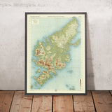 Antiguo mapa OS de las Hébridas Exteriores, Lewis y Harris por Bartholomew, 1901: Stornoway, Clisham, Callanish Stones