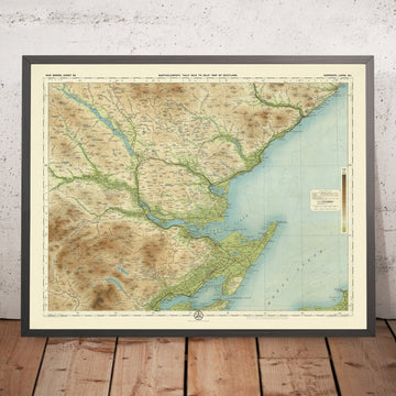 Vecchia mappa OS di Dornoch, Lairg, Sutherland di Bartholomew, 1901: Loch Shin, Dornoch Firth, Ben More Assynt 
