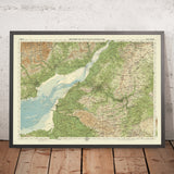 Alte OS-Karte von Bath & Bristol, Somerset von Bartholomew, 1901: Mendip Hills, Cardiff, Cheddar Gorge 