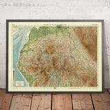 Alte OS-Karte des Lake District von Bartholomew, 1901: Windermere, Scafell Pike, Lancaster, Carlisle, Ullswater, Kendal 