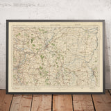 Alter Ordnance Survey-Karte, Blatt 38 - Doncaster, 1925: Rotherham, Gainsborough, Bawtry, Tickhill, Epworth 