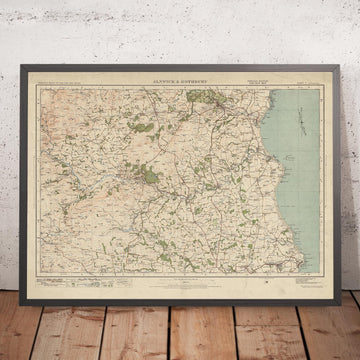 Alter Ordnance Survey-Karte, Blatt 4 - Alnwick & Rothbury, 1919-1926: Longframlington, Amble, Shilbottle 