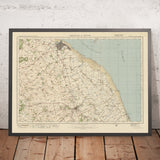 Alter Ordnance Survey-Karte, Blatt 40 - Grimsby & Louth, 1925: Mablethorpe, Humberston, Cleethorpes, Donna Nook, Lincolnshire Wolds AONB 