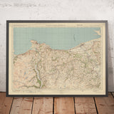 Mappa dell'Ordnance Survey, Foglio 42 - Llandudno e Denbigh, 1925: Colwyn Bay, Llanwrst, Rhyl, Conwy, Parco Forestale di Gwydir 