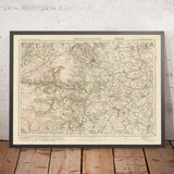 Mapa de estudio de artillería antigua, hoja 51 - Wrexham & Oswestry, 1925: LLangolen, Wem, Ellesmere, Malpas