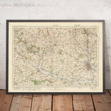 Mappa dell'Ordnance Survey Antica, Foglio 53 - Derby, 1925: Uttoxeter, Belper, Ripley, Ashbourne, Cheadle 