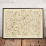 Alte Ordnance Survey-Karte, Blatt 55 - Grantham, 1925: Sleaford, Donington, Long Bennington, Ruskington, Swineshead 