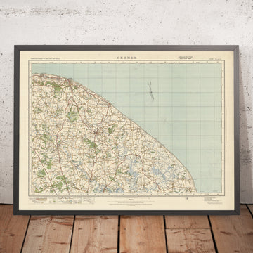 Alter Ordnance Survey Karte, Blatt 58 - Cromer, 1925: North Walsham, Mundesley, Aylsham, Stalham, Sheringham 