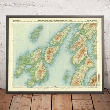 Old OS Map of Islay, Jura & Colonsay by Bartholomew, 1901: Bowmore, Paps of Jura, Argyll, Sound of Islay, Loch Indaal, Gruinart & Finlaggan