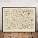 Mappa dell'Ordnance Survey, Foglio 83 - Northampton, 1925: Banbury, Daventry, Towcester, Wolverton, Silverstone 
