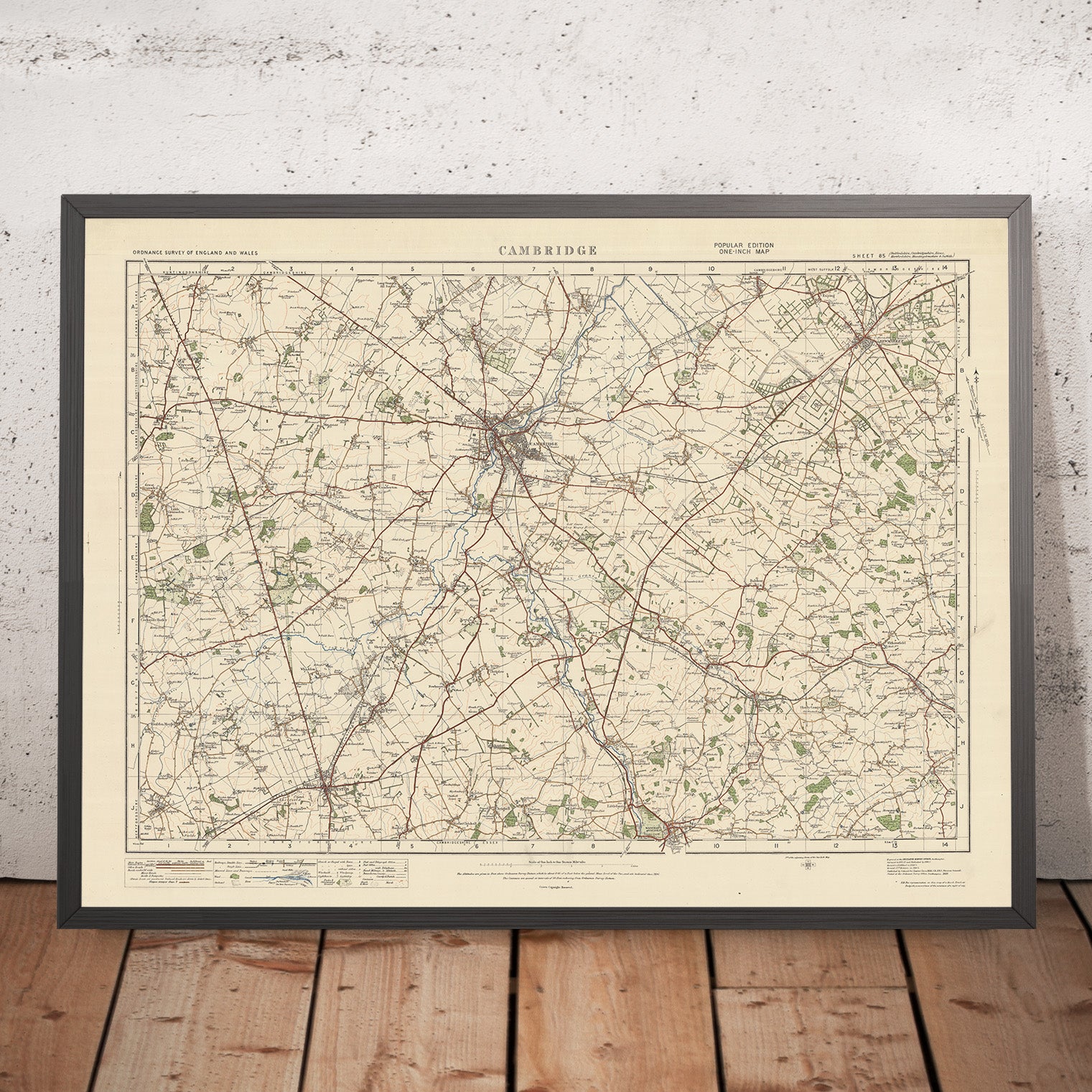 Mappa dell'Ordnance Survey Antica, Foglio 85 - Cambridge, 1925: Roysto ...