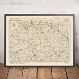 Carte de l'Old Ordnance Survey, feuille 86 - Bury St. Edmunds & Sudbury, 1925 : Haverhill, Stowmarket, Hadleigh, Needham Market, Glemsford