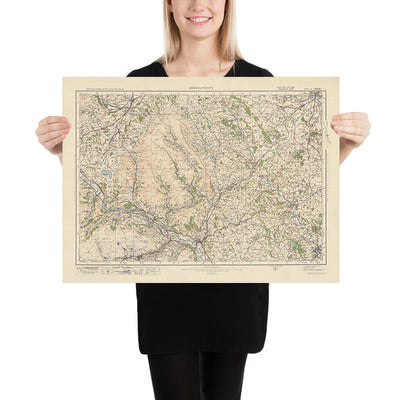 Old Ordnance Survey Map, Sheet 91 - Abergavenny, 1925: Crickhowell, Hereford, Brynmawr, Monmouth, Bannau Brycheiniog National Park