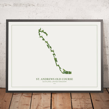 St Andrews Old Course: Mapa moderno del campo de golf 