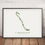 St Andrews Old Course: Mapa moderno del campo de golf 