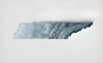 Tennessee Topographic 3D Relief Map