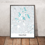 Moderne Stadtkarte von Halifax, MA: Halifax Citadel National Historic Site, Point Pleasant Park, Peggy's Cove, The Old Town Clock, Province House 