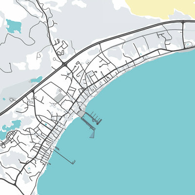 Moderner Stadtplan von Provincetown, MA: Pilgrim Monument, Race Point Beach, Herring Cove Beach, Long Point Lighthouse, Route 6