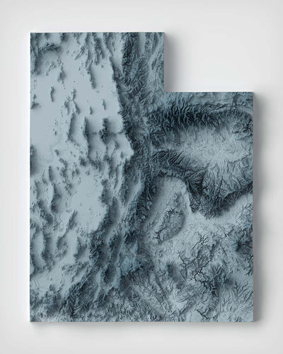 Carte topographique en relief 3D de l'Utah 