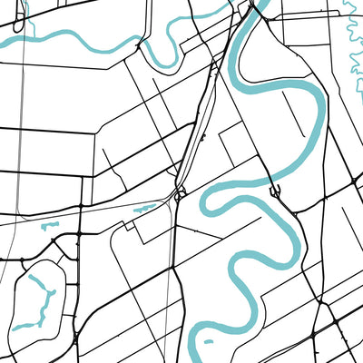 Plan de la ville moderne de Winnipeg, Canada : centre-ville, Saint-Boniface, La Fourche, Musée canadien pour les droits de la personne, Musée du Manitoba