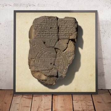 Mapa del Mundo Babilónico (Imago Mundi), siglo VI a.C.: el mapa de tableta de arcilla más antiguo del mundo, cuneiforme acadio 