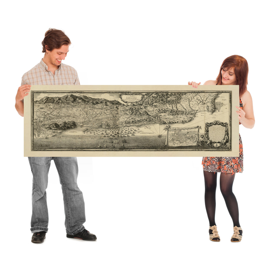 Sitio francés de Barcelona por Beaulieu, 1697: Montjuïc, Fuerzas Navales, Campamentos Franceses 