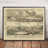 Bataille de Chatham / Raid sur la Medway par Romeyn De Hooghe, 1669 : Guerre anglo-néerlandaise 