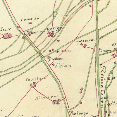 (Schlacht von Piacenza / Österreichischer Erbfolgekrieg) Carte des environs de Plaisance von Anonymous, 1746