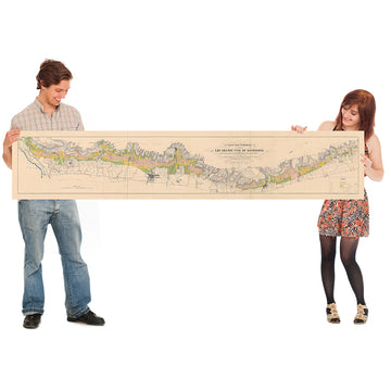 Mappa Antica Grande della Regione della Borgogna, 1927: Beaune, Grands Vins de Bourgogne, Vigneti, Ferrovie, Côte de Beaune 